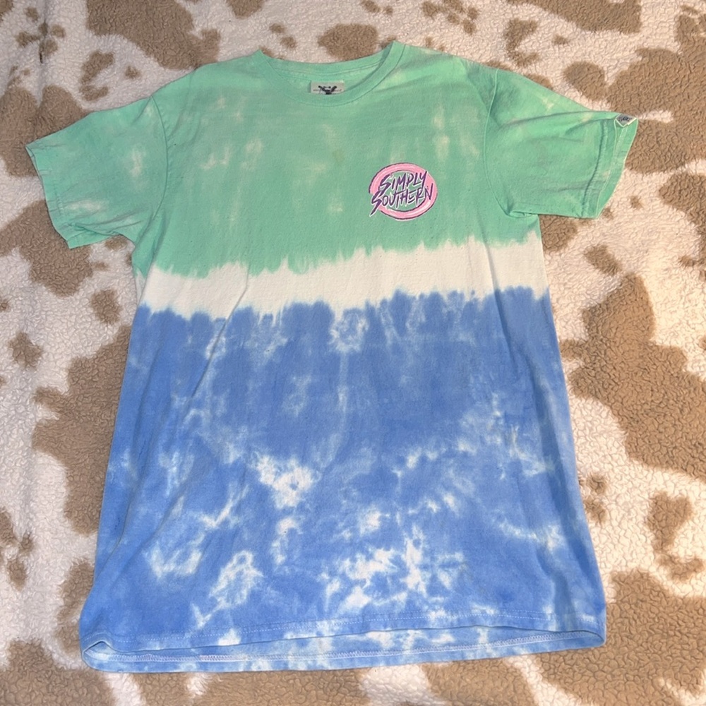 Tie-dyed, Sunshine State of Mind Simply Southern tee-shirt, size small